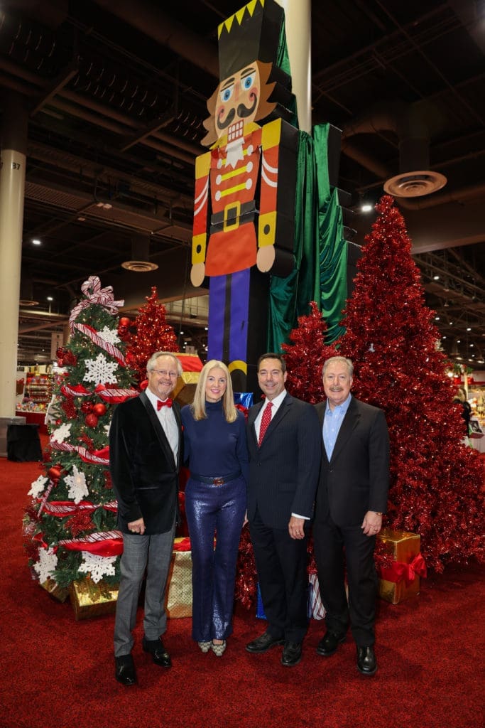 Cade Burks, Gaylon Gullquist, Jim Nelson, Sam Malone at the Houston Ballet Nutcracker Market Preview Party (Photo by Melissa Taylor)