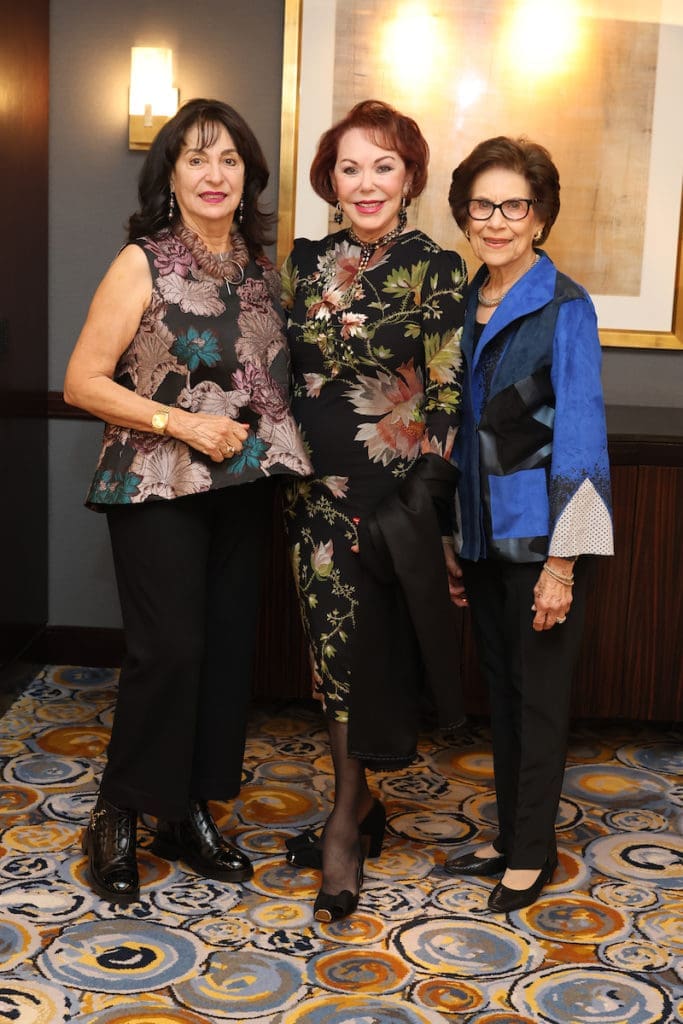 Mady Kades, Chris Kase, Barbara Golub at Holocaust Museum Houston Guardian of the Human Spirit Award luncheon.