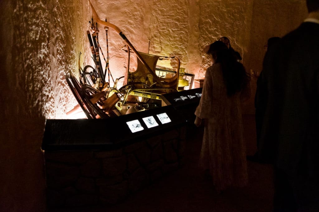 HMNS Curator's Circle members tour the replica of King Tut's Tomb. (Photo by Hung L. Truong)