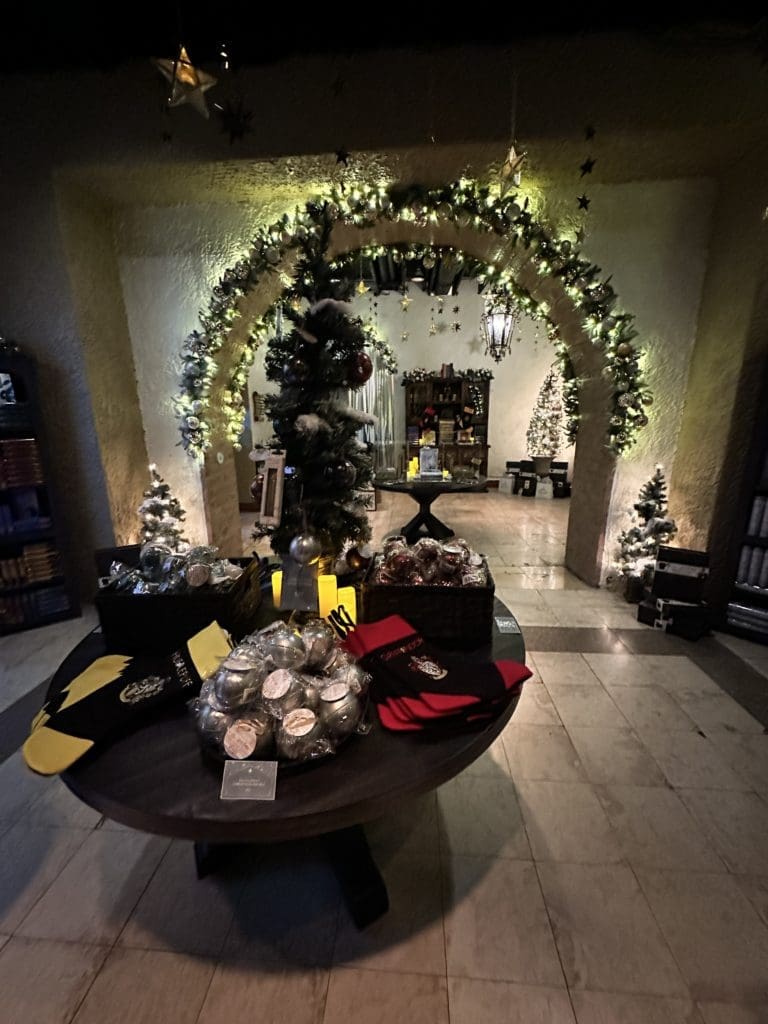 Potterheads can shop for robes, wands and ornaments.