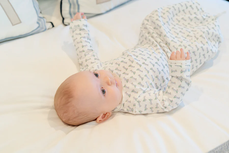 Soft pima cotton daygown in holiday truck print from Lila and Hayes.