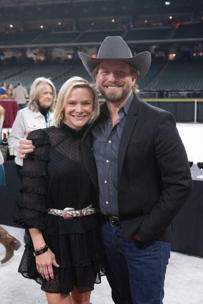 Lisa Rydman Lindsey & Eric Lindsey at the Shriners Children’s Celebration of the Century on the field at Minute Maid Park. (Photo by Wilson Parish)