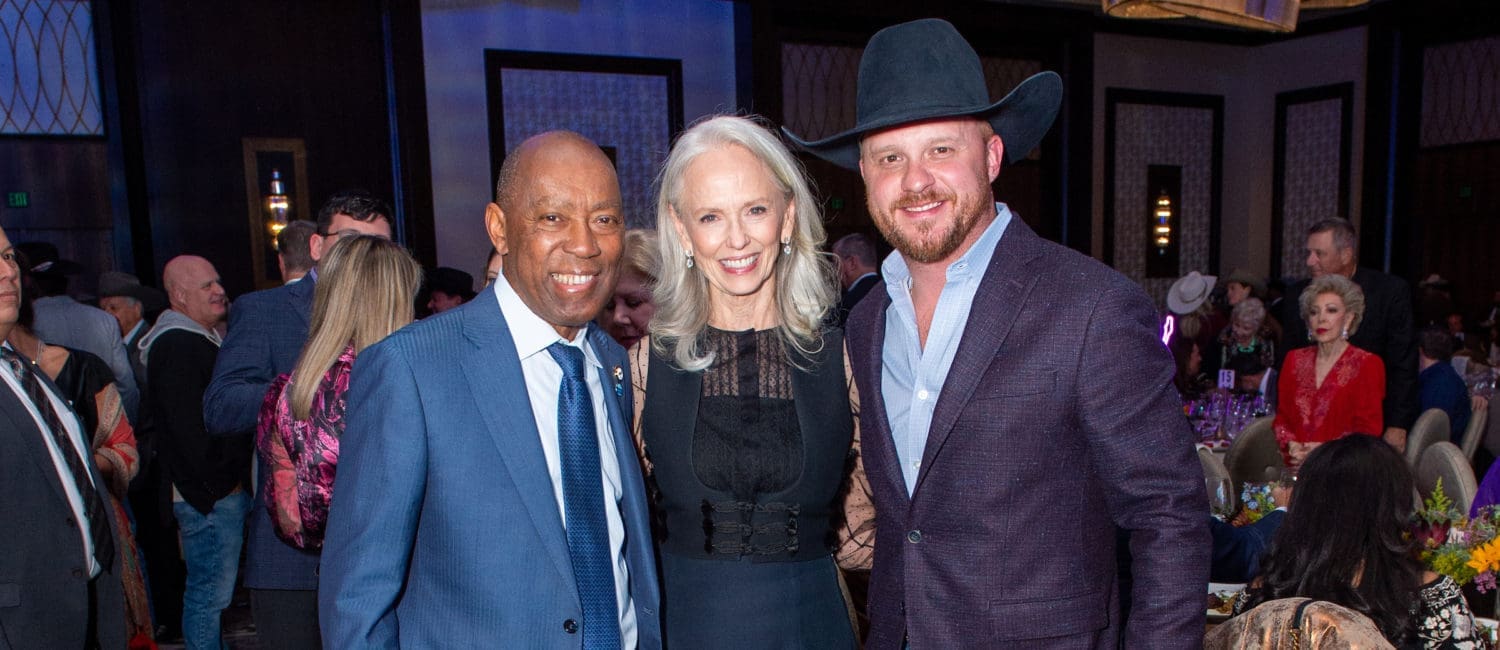 Mayor Sylvester Turner, Susan Sarofim and Cody Johnson photo by Jacob Power