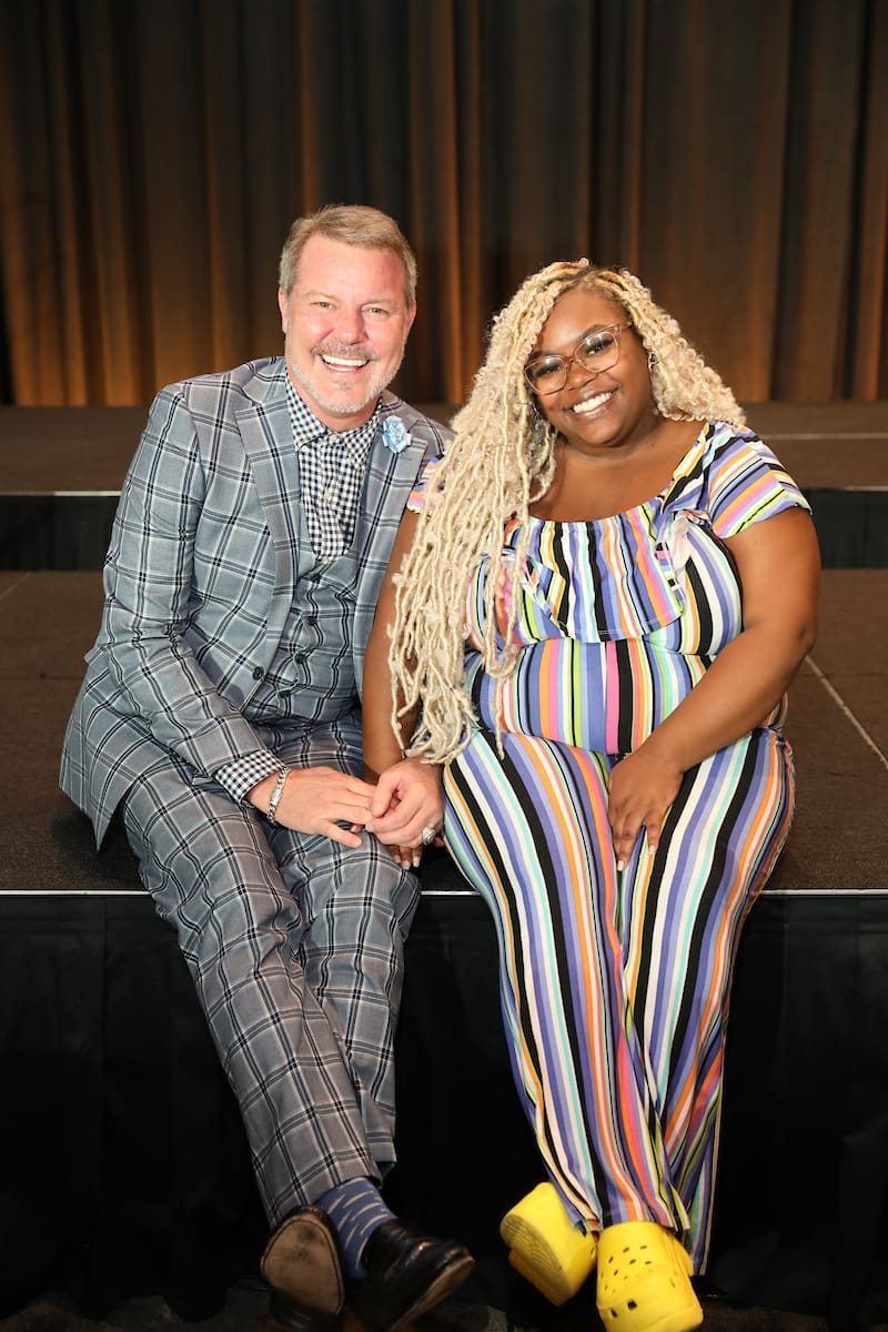 Paul-David Van Atta and performer Christina Rae (Photo by Priscilla Dickson)
