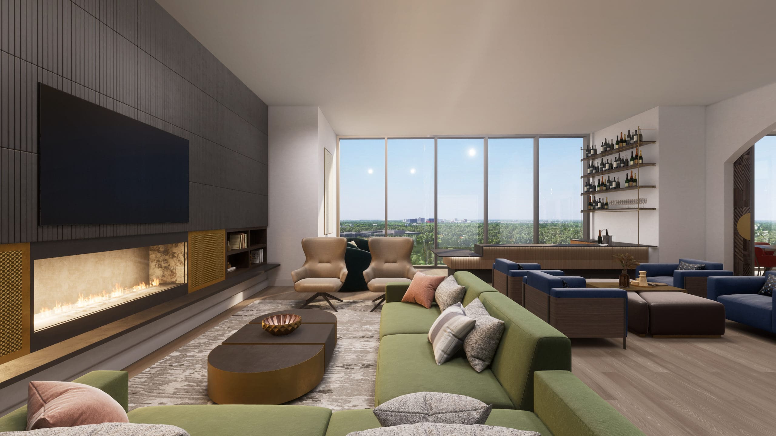 Resident Lounge.Residences at The Allen