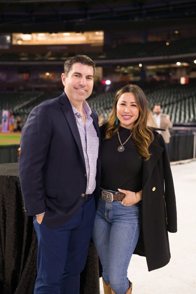 Ricardo Bonnor, Xochitl Garcia at the Shriners Children’s Celebration of the Century on the field at Minute Maid Park. (Photo by Daniel Ortiz)