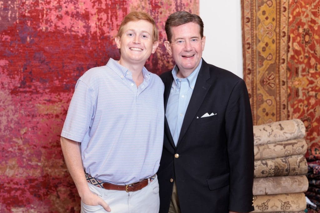 Stephen Smith, Jeff Smith at the Arsin Rug Gallery one year anniversary celebration in Decorative Center Houston. 