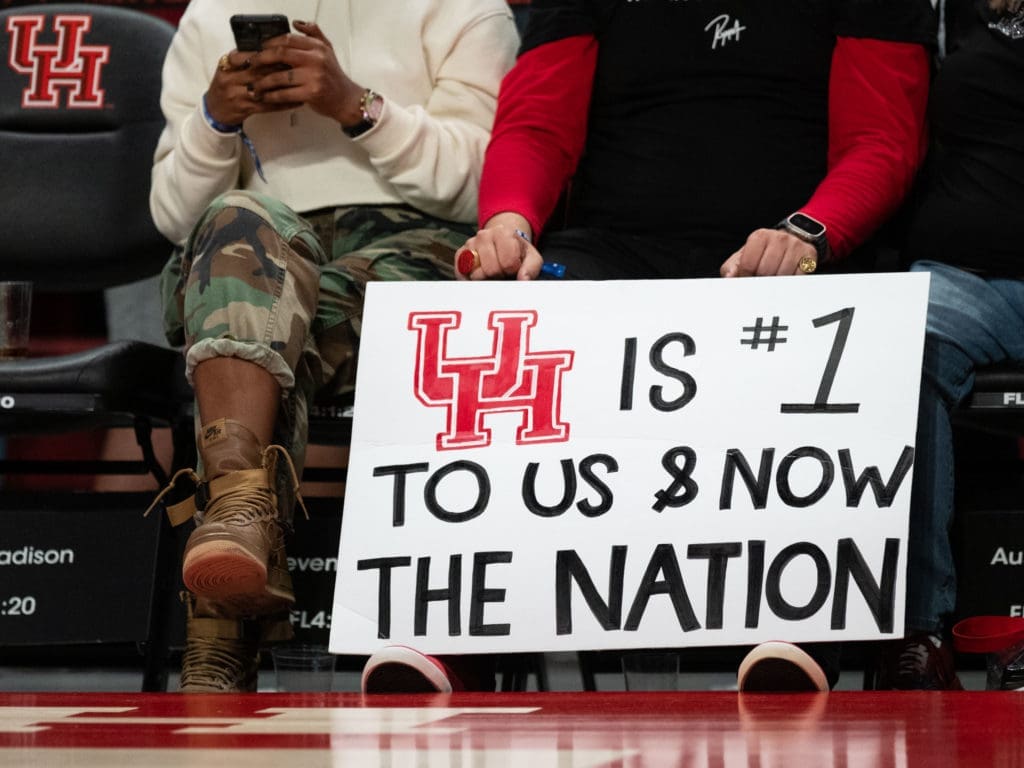 University of Houston's basketball team is the No. 1 ranked team in America — and Cougar fans are proud. (Photo by F. Carter Smith)