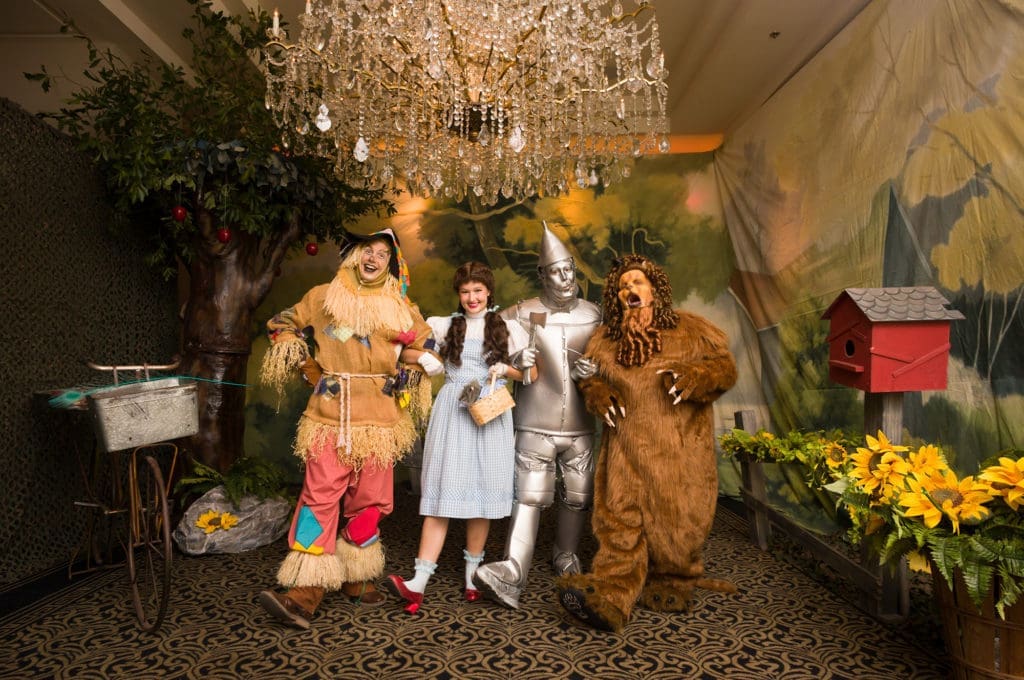 The Wizard of Oz Characters from J&D Entertainment set the tone of the Storybook Gala evening. (Photo by Daniel Ortiz)