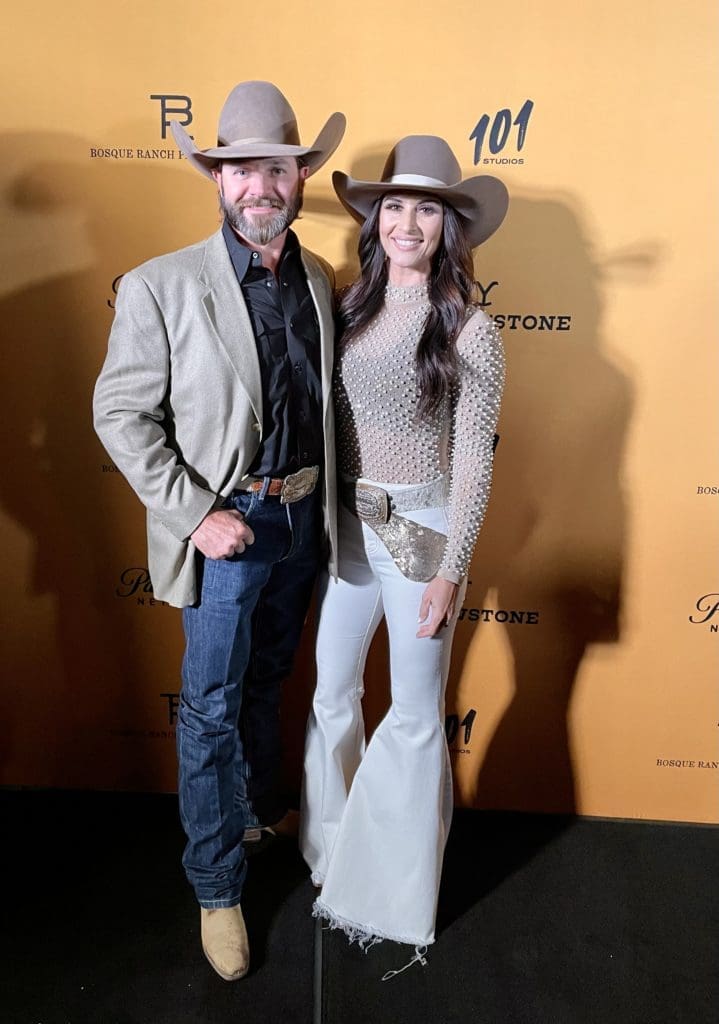 Ethan Lee with his wife on the red carpet in Fort Worth. Photo by Courtney Dabney.