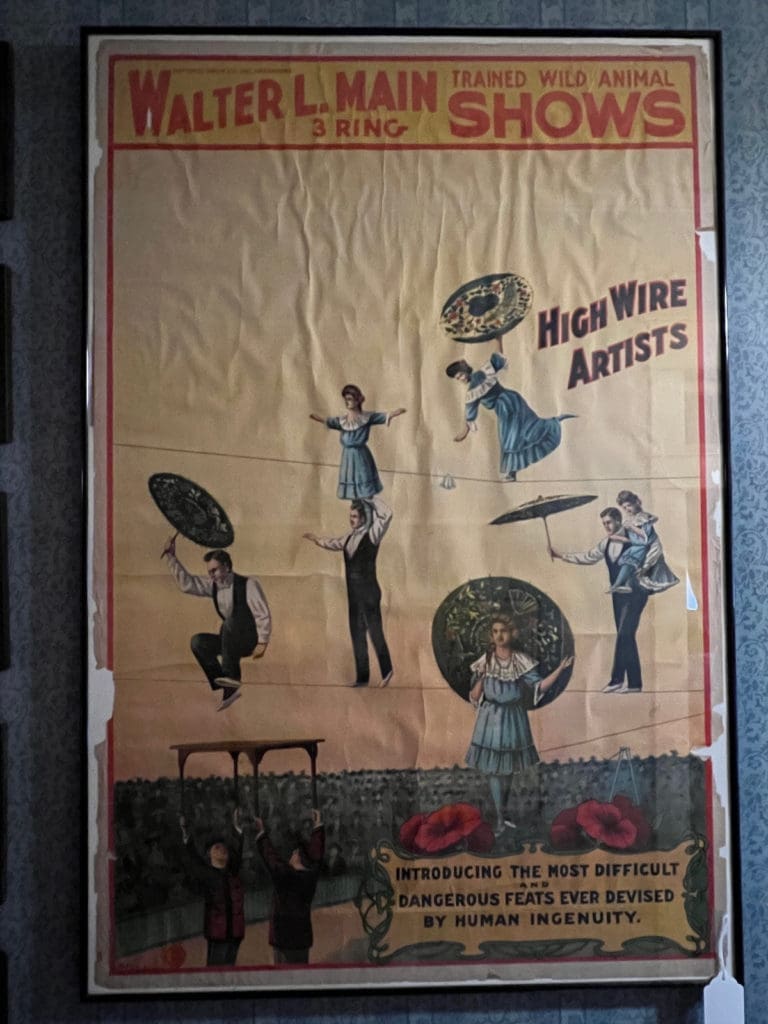 The sale includes vintage circus memorabilia — Morton attended the Ringling School of Art and designed for several shows. (Photo by Dallas Estate Sellers)