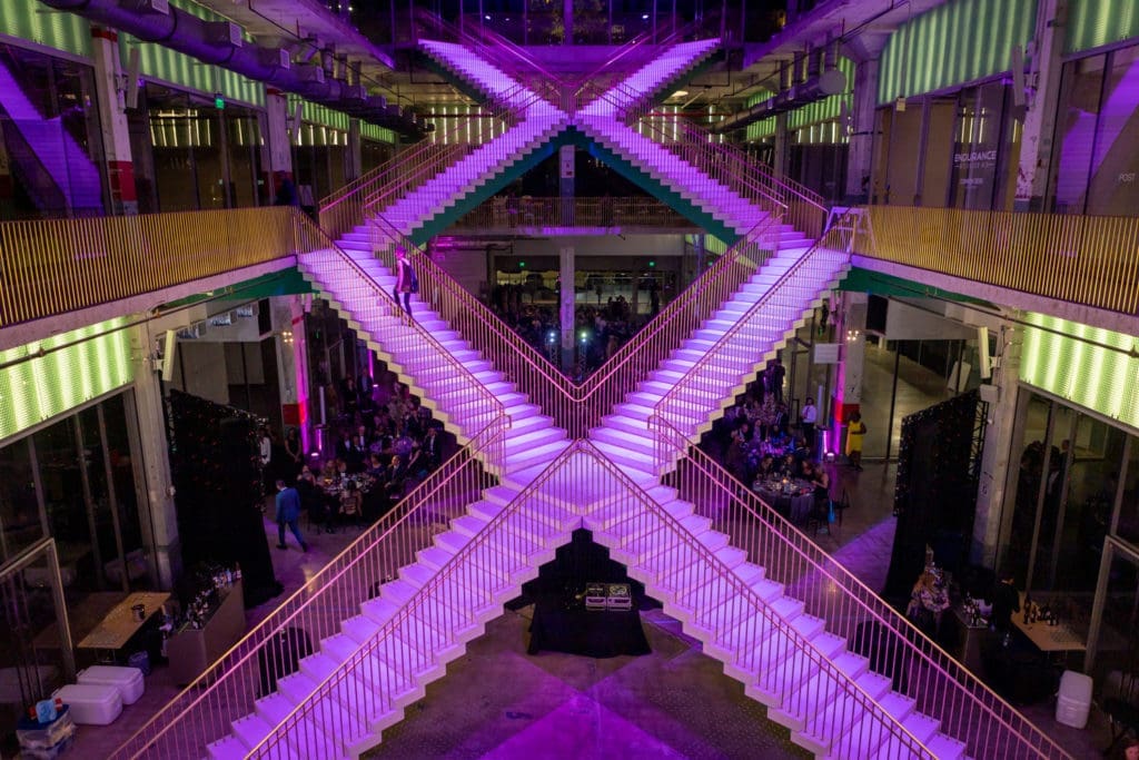 In this unforgettable setting at POST Houston, Art League Houston's Luminaries Gala raised more than a quarter million dollars.  (Photo by Alex Barber and Laura Burlton )