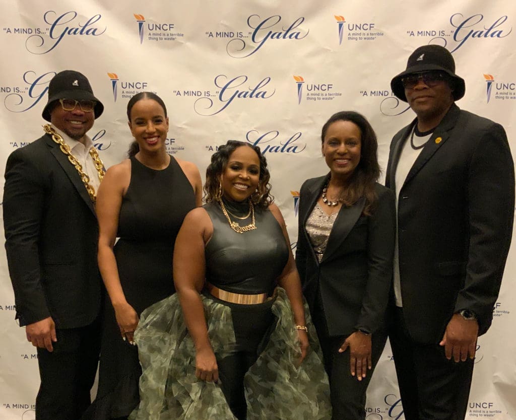 Shell USA's Denise Hall with Shell employees at the UNCF gala.