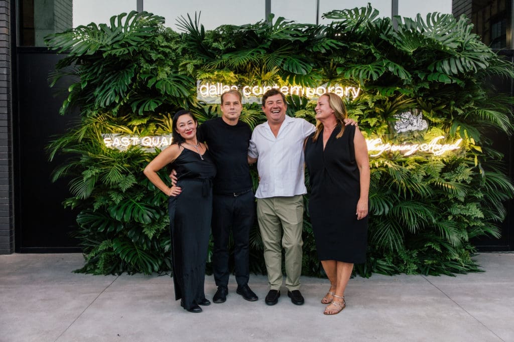 Amanda & Shepard Fairey, Pedro Alonzo, Lane Coburn at the Dallas Contemporary Gala (Photo by Jonathan Zizzo)