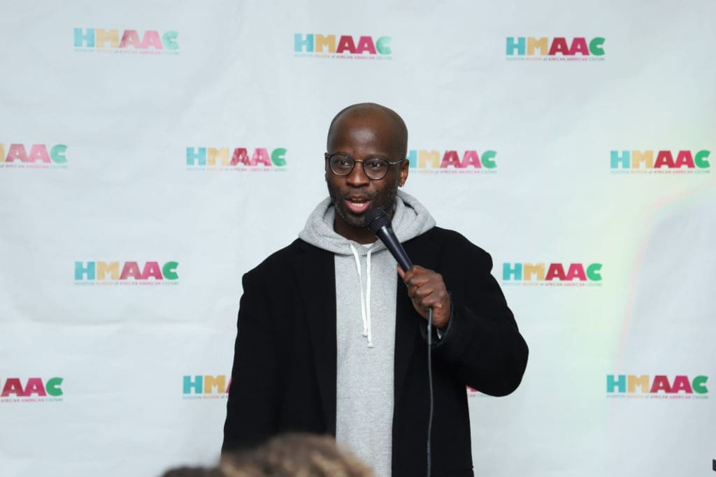 Host Brian Michael Cox at The Houston Museum of African American Culture Champagne & Ribs (Photo by Patryce Coleman Jackson)