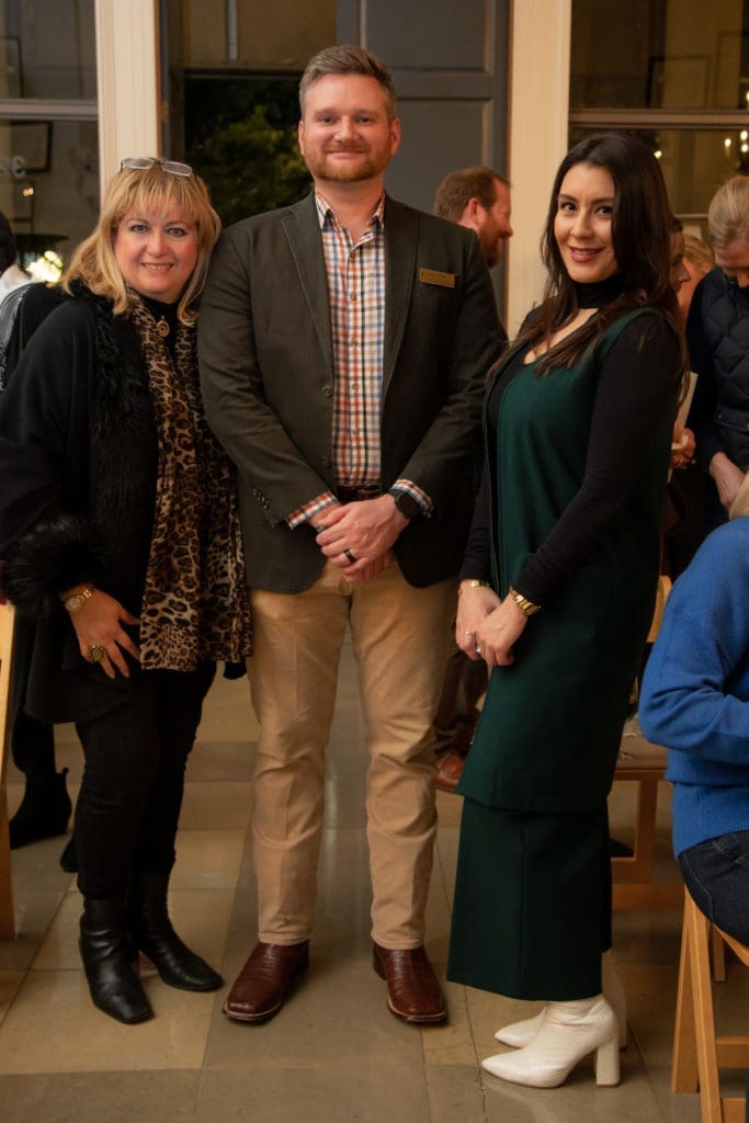 Carmen Espeda, Austin Wilson, Eden Mollaro at Greenwood King Thomas Kligerman lecture and book signing (Photo by Miroma Photography)