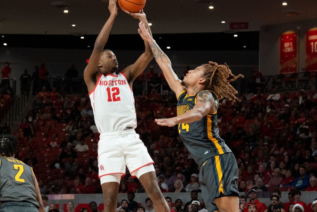 UH guard Tramon Mark is becoming very good at jumpers in the lane. (Photo by F. Carter Smith)