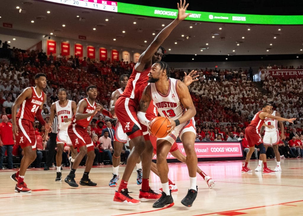 UH forward J'Wan Roberts has grown into a good low post scorer. (Photo by F. Carter Smith)