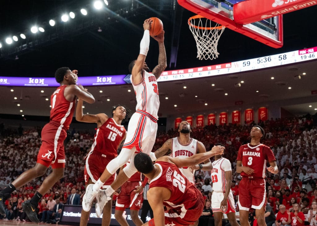 UH forward Reggie Chaney is capable of throwing down a big dunk. (Photo by F. Carter Smith)
