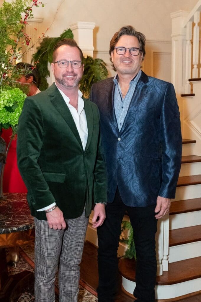 David LaDuke, Gary Hammett at Legacy Community Health's Holiday Schmooze. (Photo by Killy Chavez)