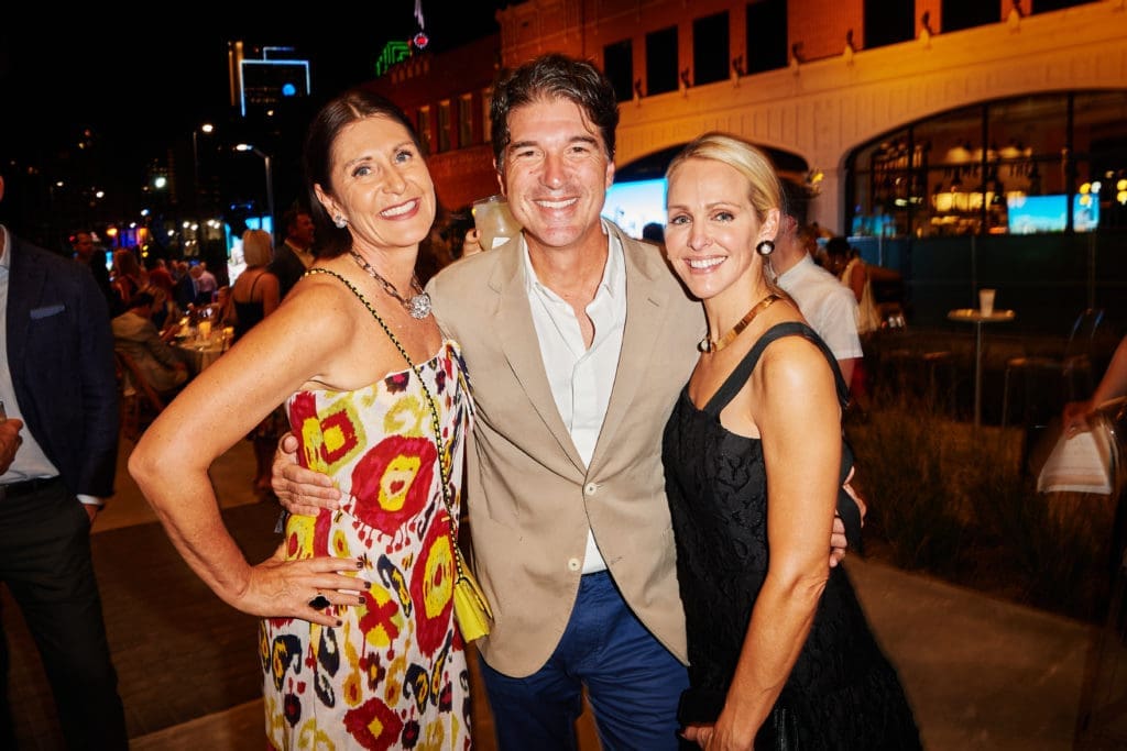 Deborah Scott, Brady Wood, Meredith Land at the Dallas Contemporary Gala (Photo by Jon Furlong)