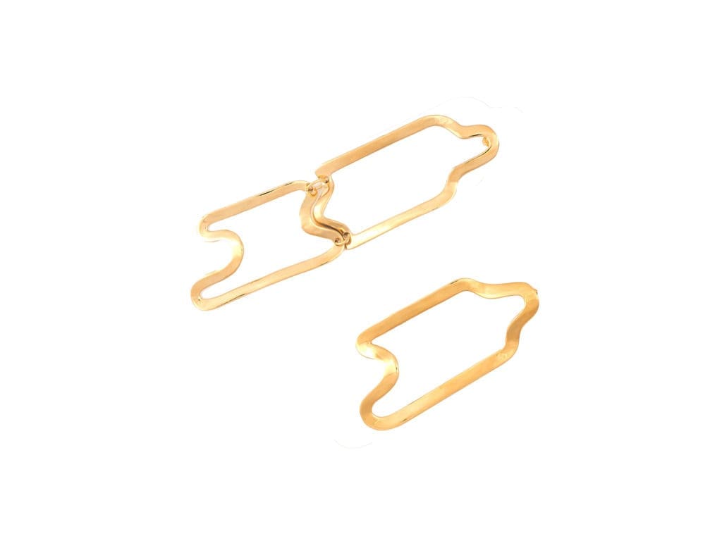 Elizabeth Hooper Studio Puzzle Colletion Wave Single Double Earrings, $375