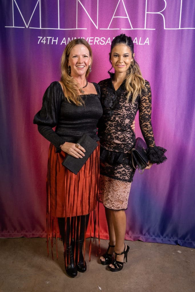 Eleanor Williams, Jennifer Perrin at the Art League Houston Luminaries Gala (Photo by Alex Barber and Laura Burlton) 