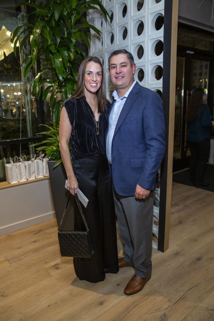 Emma & James Tramuto at the Texas Children's Hospital Ambassadors Holiday Party held at Navy Blue in Rice Village (Photo by Jenny Antill Photography)