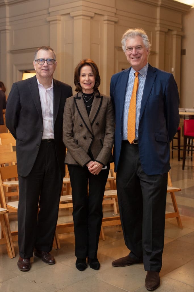 Hill Swift, Linda King, Tom Kligerman at Greenwood King Thomas Kligerman lecture and book signing (Photo by Miroma Photography)