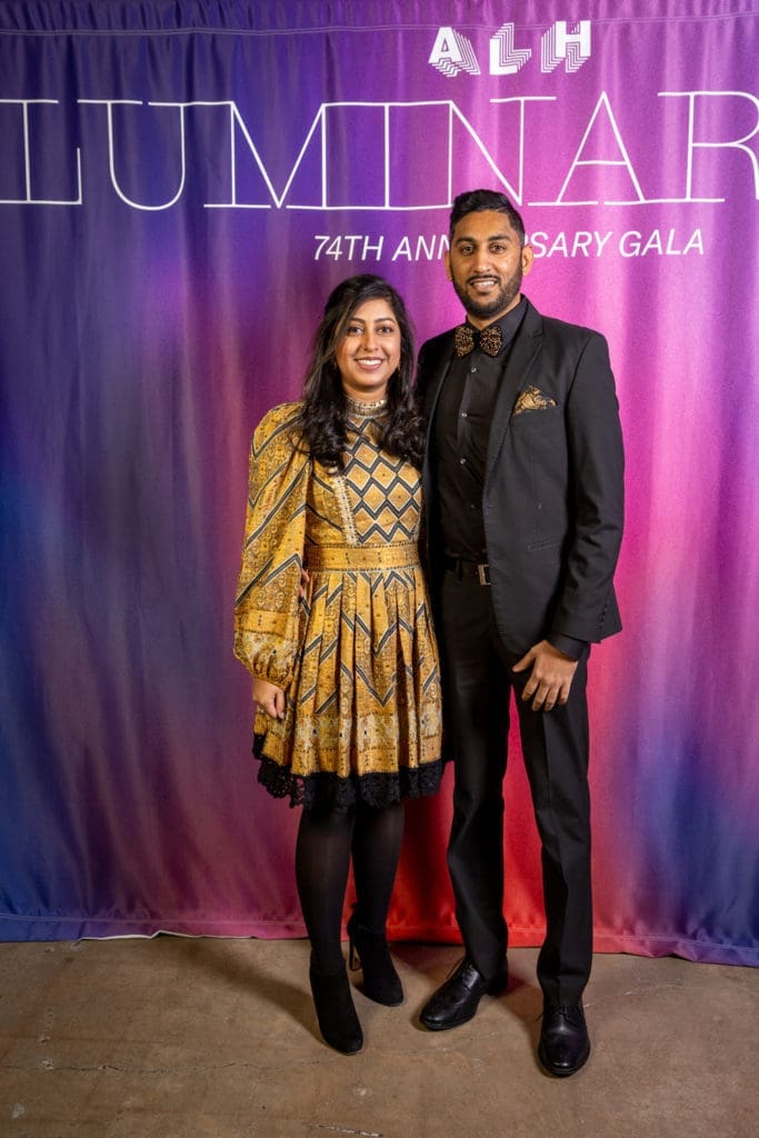 Jayni Karsan & Sam Patel at the Art League Houston Luminaries gala (Photo by Alex Barber and Laura Burlton)