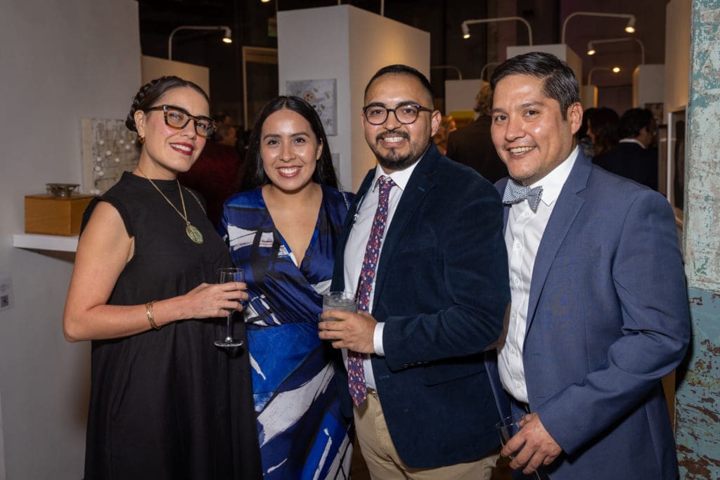 Jenelle Esparza, Verónica Gaona, Guadalupe Hernandez, Rigoberto Luna at the Art League Houston Luminaries gala (Photo by Alex Barber and Laura Burlton)