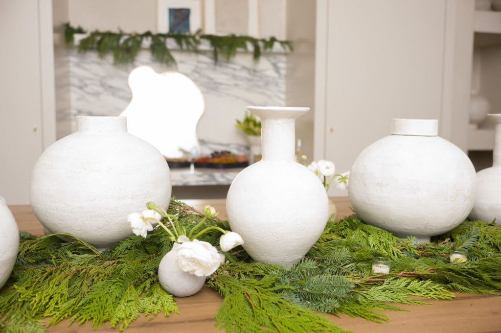 Ceramics on display in Jill Egan Interiors new showroom in Rice Village (Photo by Daniel Ortiz)