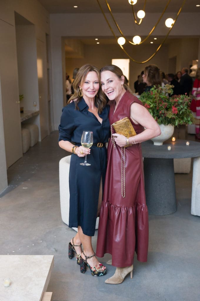 Jill Egan, Melanie Wallace at the grand opening of the Jill Egan Interiors showroom in Rice Village (Photo by Daniel Ortiz)