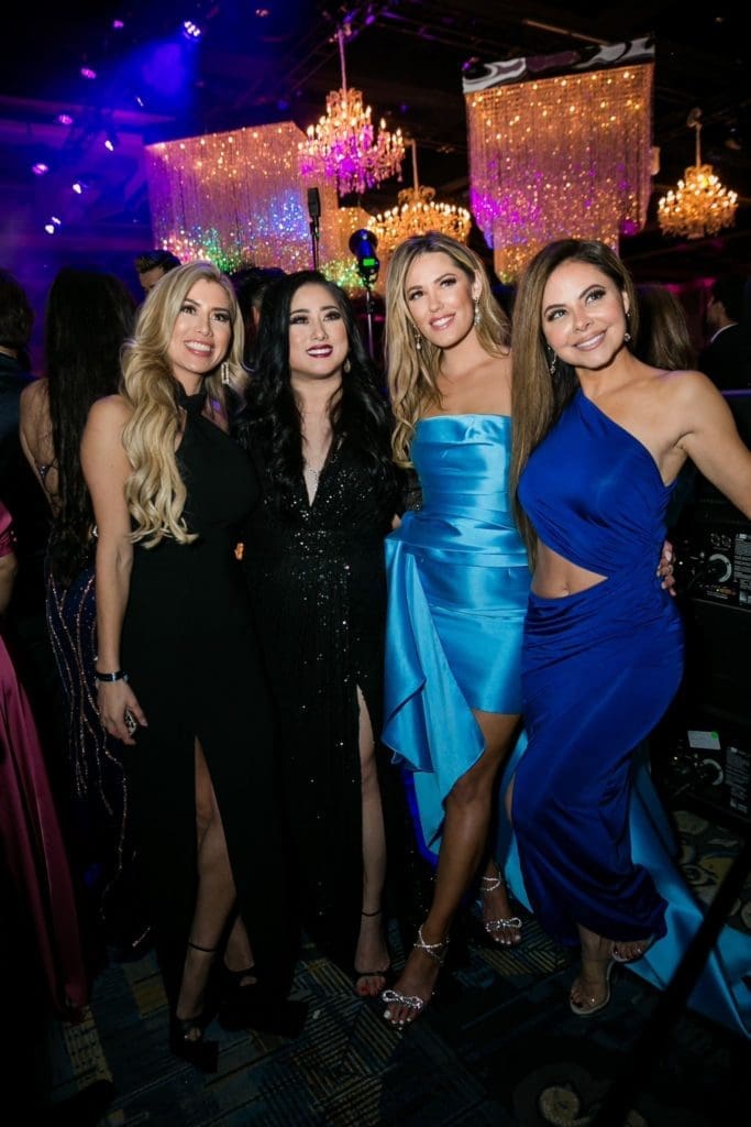 July Buitrago, ThuyLan Chang, Stephanie Wilcox, Jennifer Reyna at the ZT Corporate Chairman's Ball held at the Hilton Americas-Houston. (Photo by Composure Studios and Black Frame Photo)