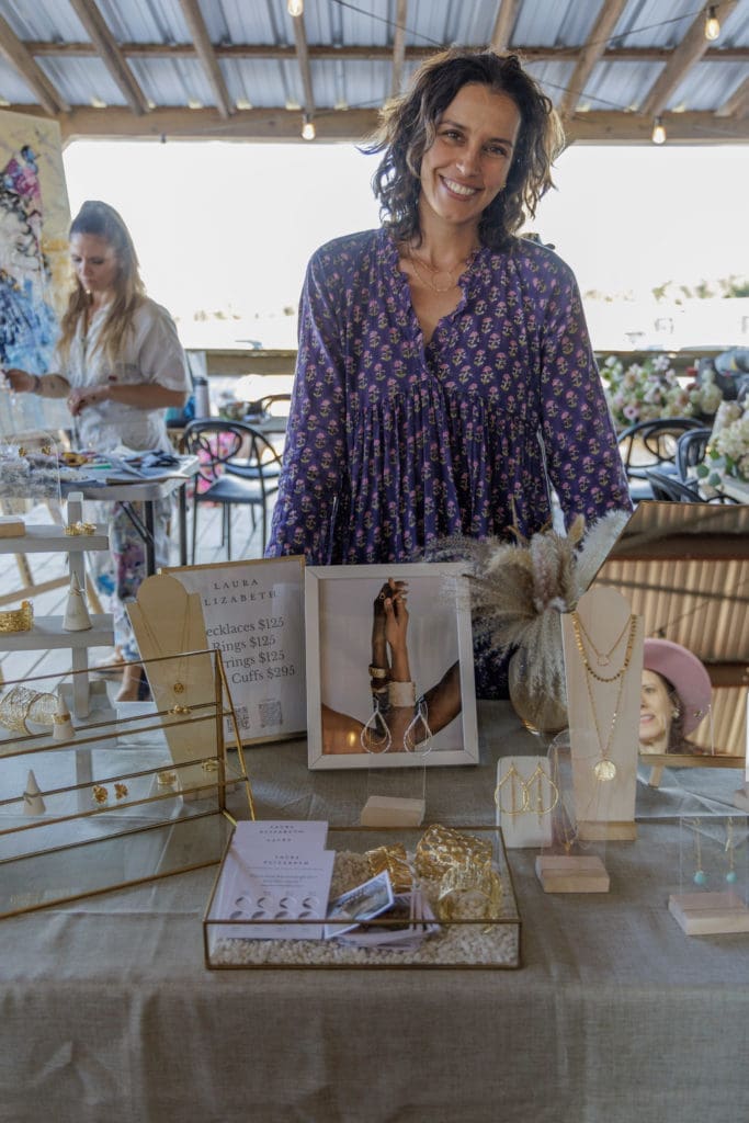 Laura Elizabeth Jewelry’s Laura Elizabeth Stuart at The Halles Sip & Shop (Photo by Jordan Geibel) 