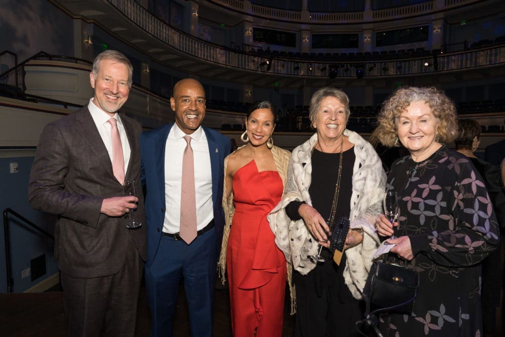 Matthew Loden, Reginald & Paula DesRoches, Pippa Wiley, Lois Pierson at the Shepherd School of Music's 'Spirit of the Season' concert (Photo by Trish Badger)