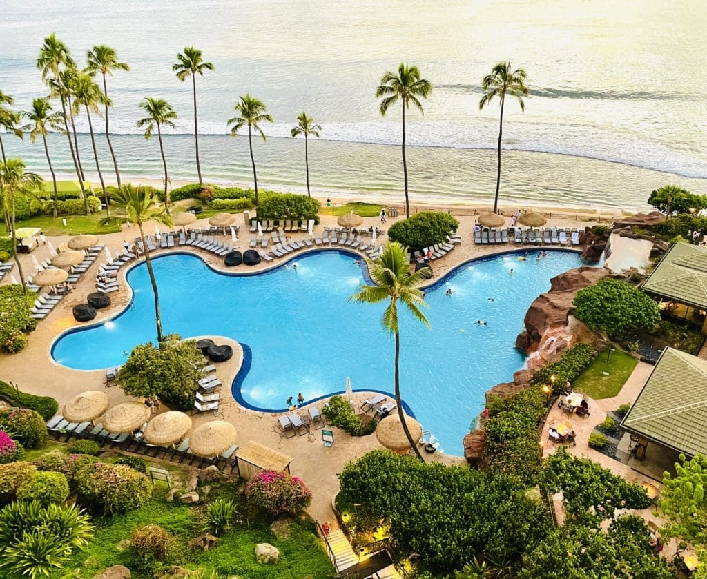 Oceanfront views are part pf the sea; at the Hyatt Regency Maui Resort and Spa. (Photo by Courtney Dabney)