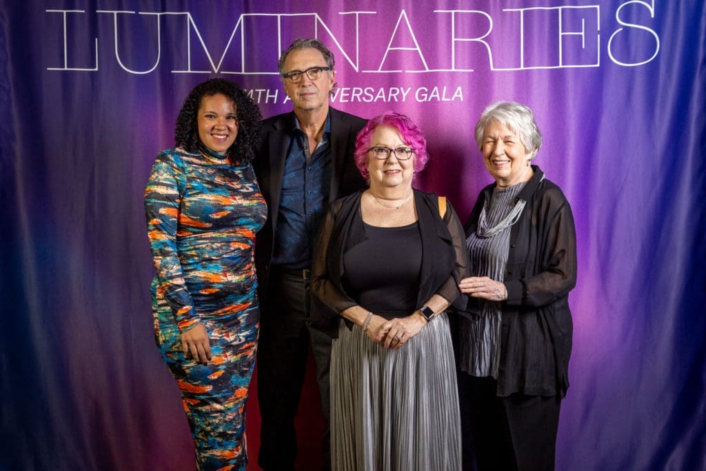 Maya & Gary Hunt, Michelle Hunt, Marlene Marker at the Art League Houston Luminaries Gala (Photo by Alex Barber and Laura Burlton)