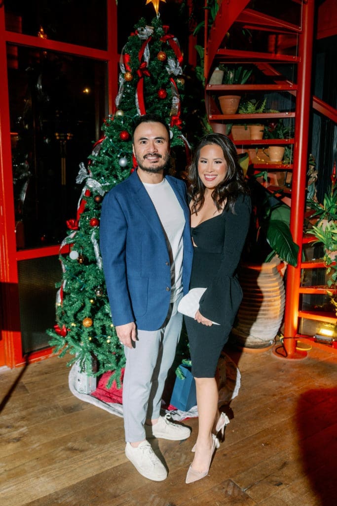 Nate Nguyen, Judy Ho at the Nan and Company Properties holiday bash at MAD.  (Photo by Jared Hernandez, Nan Studios)