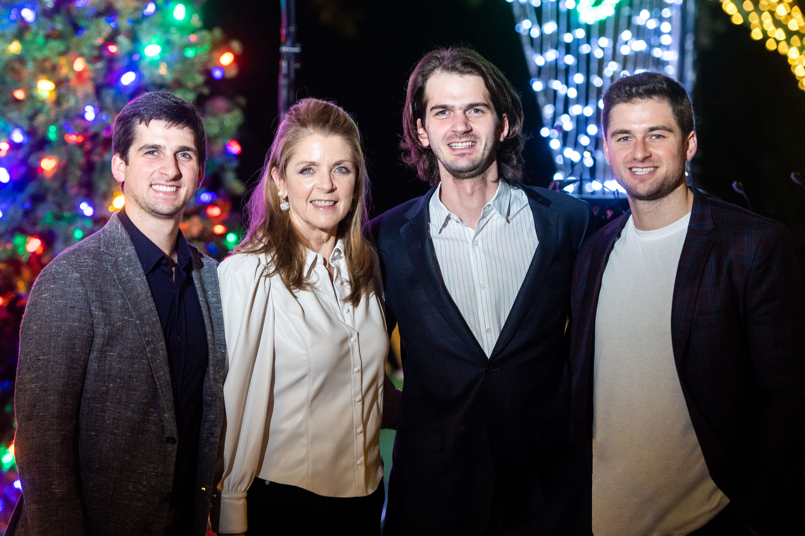 Blake, Paige, Michael and Patrick Fertitta at the Santa's Elves Party, held at The Fertitta Family home in River Oaks, benefitting MD Anderson Children's Cancer Hospital.