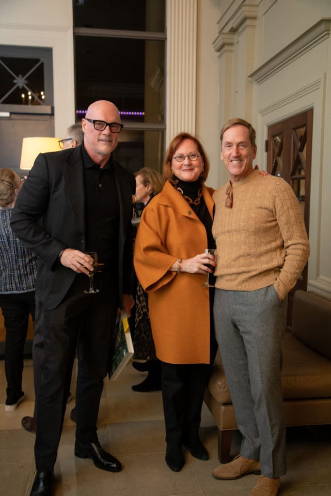 Scott Brown, Elaine Ellender, Glenn McMahon at Greenwood King Thomas Kligerman lecture and book signing (Photo by Miroma Photography)