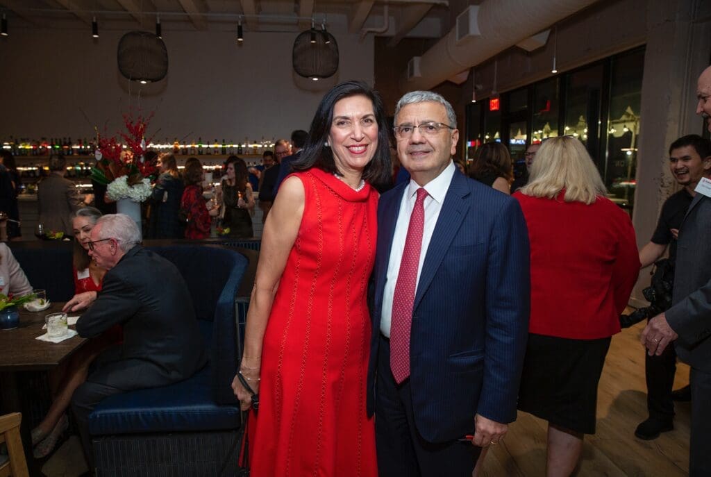 Drs. Huda & William Zoghbi at the Texas Children's Hospital Ambassadors Holiday Party  (Photo by Jenny Antill Photography)
