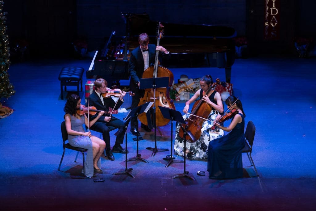 Rice University's Shepherd School of Music students perform during the 'Spirit of the Season' concert (Photo by Trish Badger)