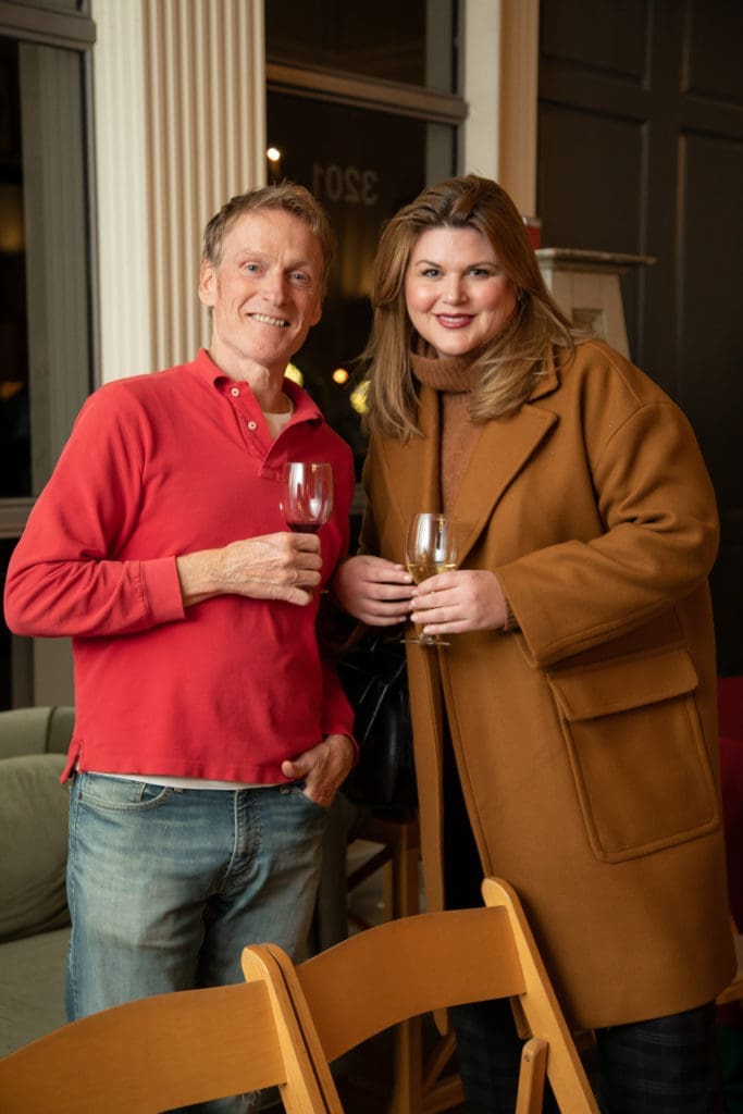 Terry Mahaffey, Iris Adelman at Greenwood King Thomas Kligerman lecture and book signing (Photo by Miroma Photography)