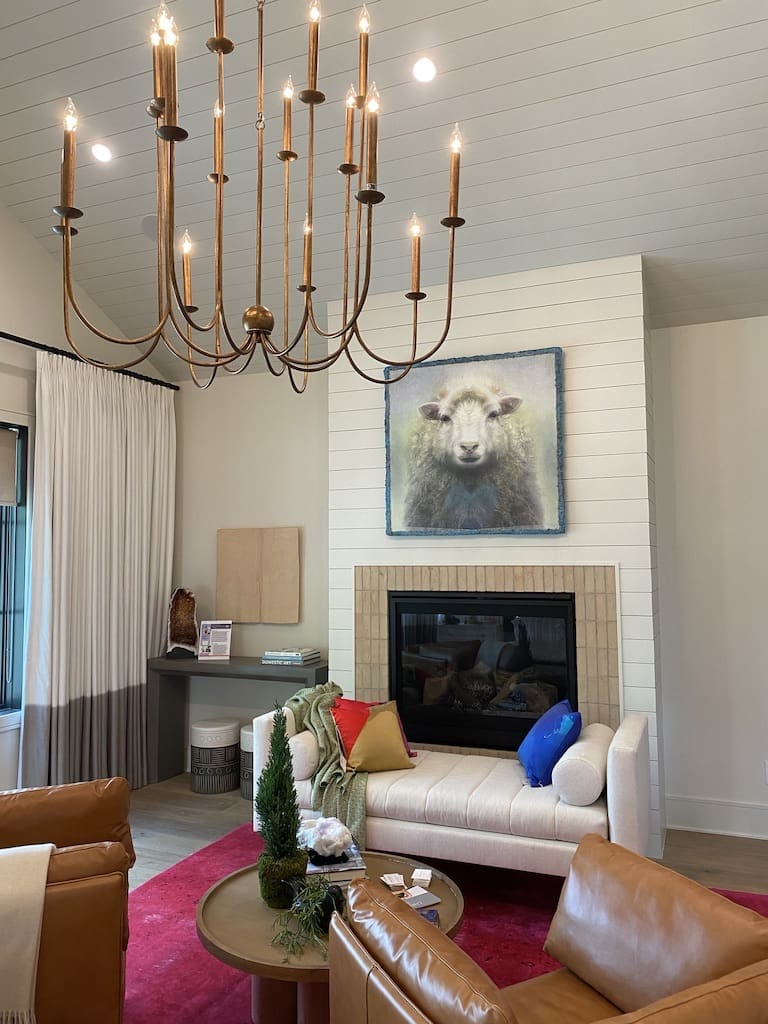 The master bedroom in the ASID TXGC Show House in West University