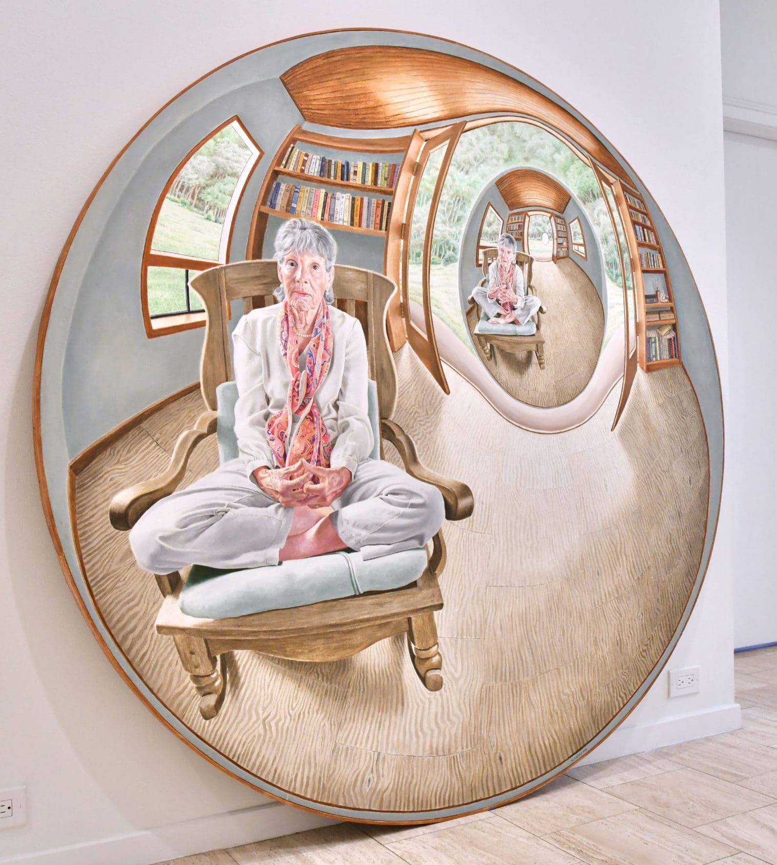 Woman on a Rocking a Chair Crossing Legs by Fernando Casas 3