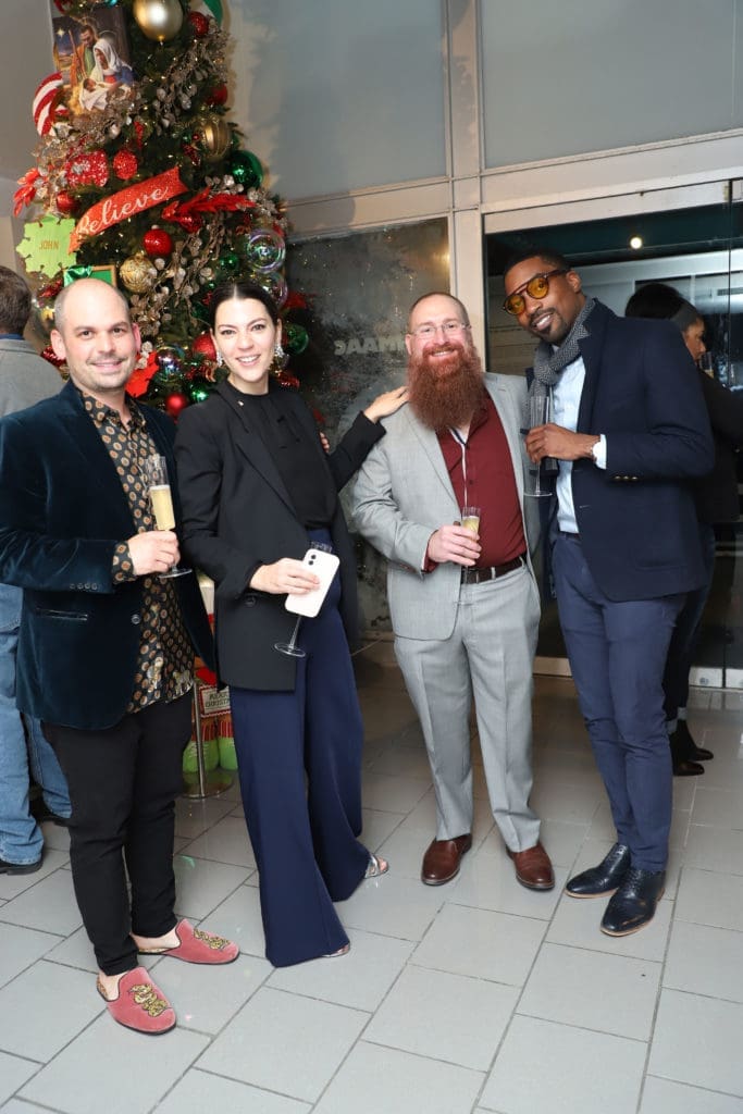 Matt Reeves, Lindsay Davis, Jamie Cohen, Anthony Bob at The Houston Museum of African American Culture Champagne & Ribs (Photo by Patryce Coleman Jackson)
