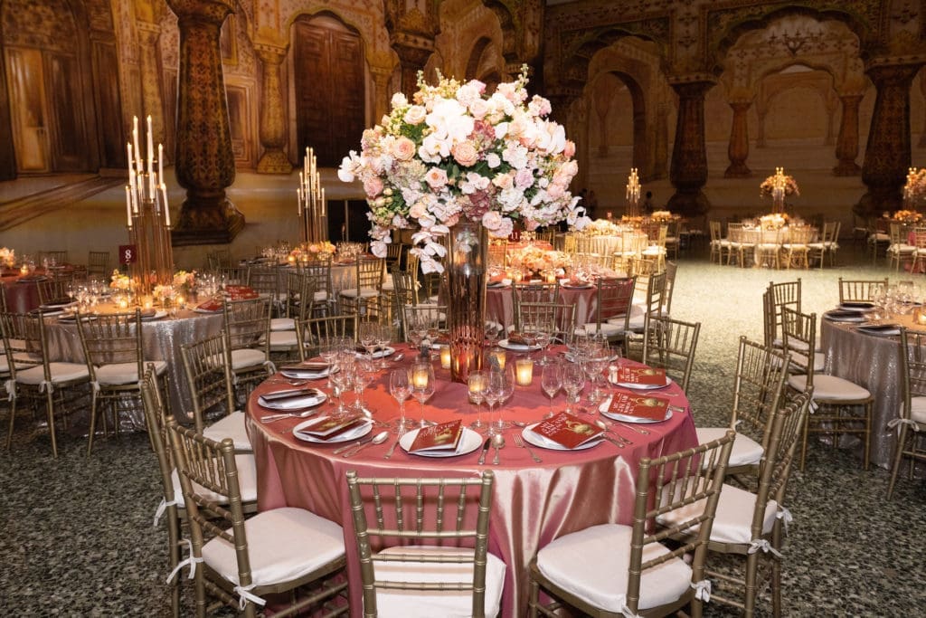 The Events Company created the feel of the City Palace of Jaipur for the Museum of Fine Arts, Houston 'Art of the Islamic Worlds' gala. (Photo by Wilson Parish)