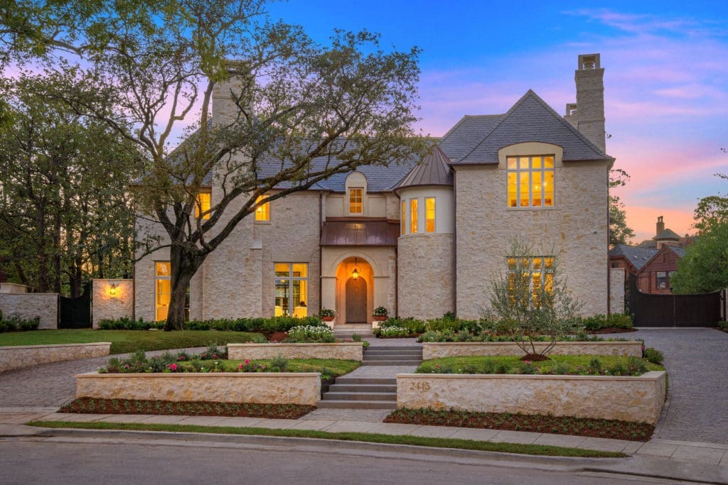 The palatial dwelling at 2445 Pine Valley Court in River Oaks rising atop one of Houston's rare hills is listed with Martha Turner Sotheby's International Realty. (Photo by Sonya Bertolino)