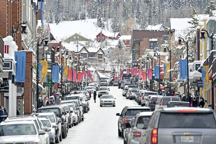 Park City’s Main Street takes on a festive air during the 10 day film festival (photo courtesy of the Sundance Institute) 